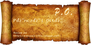 Pánczél Ottó névjegykártya