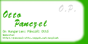 otto panczel business card