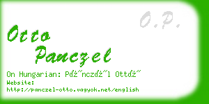 otto panczel business card
